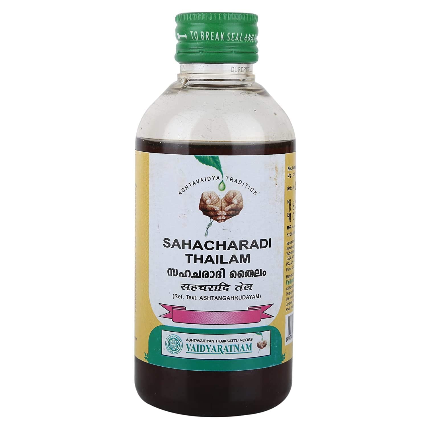 Vaidyaratnam Sahacharadi Thailam - 200 ML