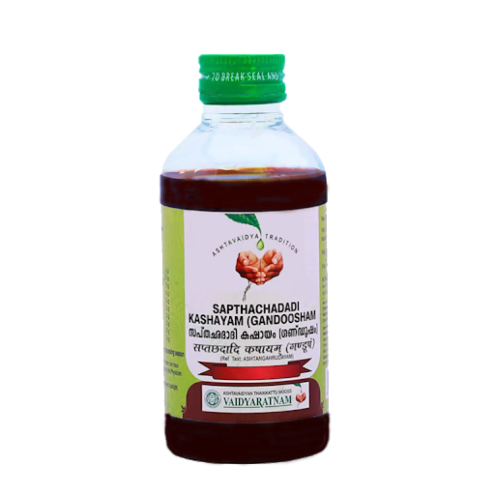 Vaidyaratnam Sapthachadadi Kashayam (GANDOOSHAM) - 200 ML