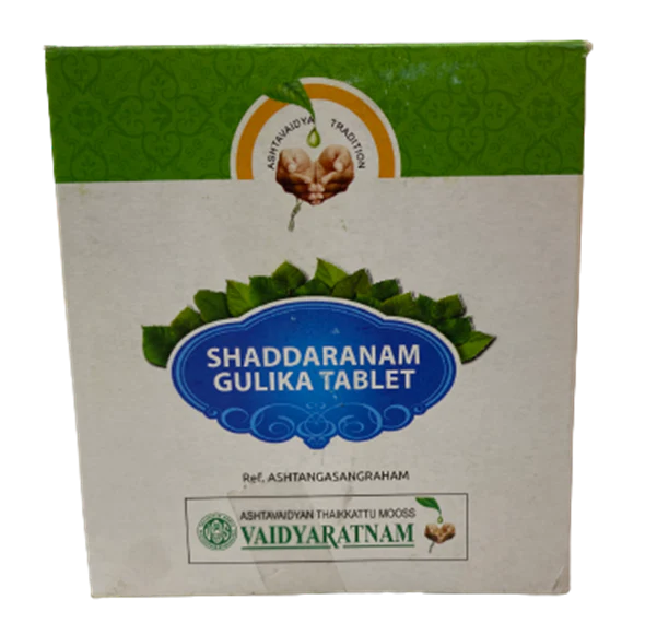 Vaidyaratnam Shaddaranam Gulika Tablets - 100 Nos