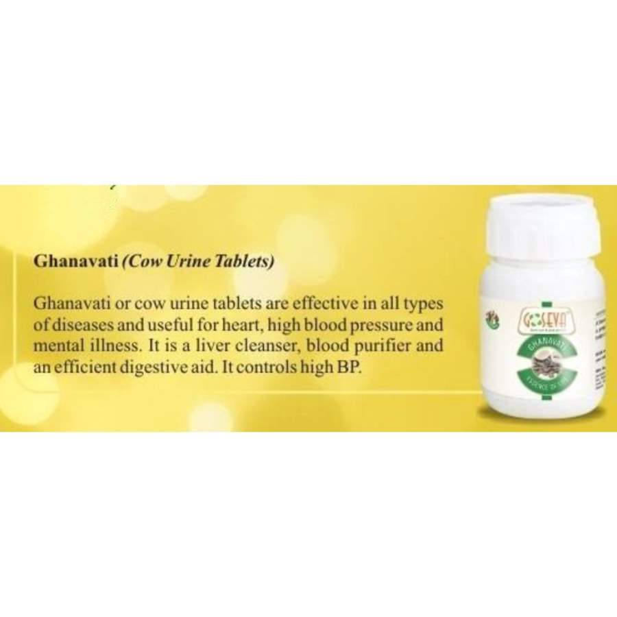 Goseva Ghanavati - Cow Urine Tablets - 70 GM