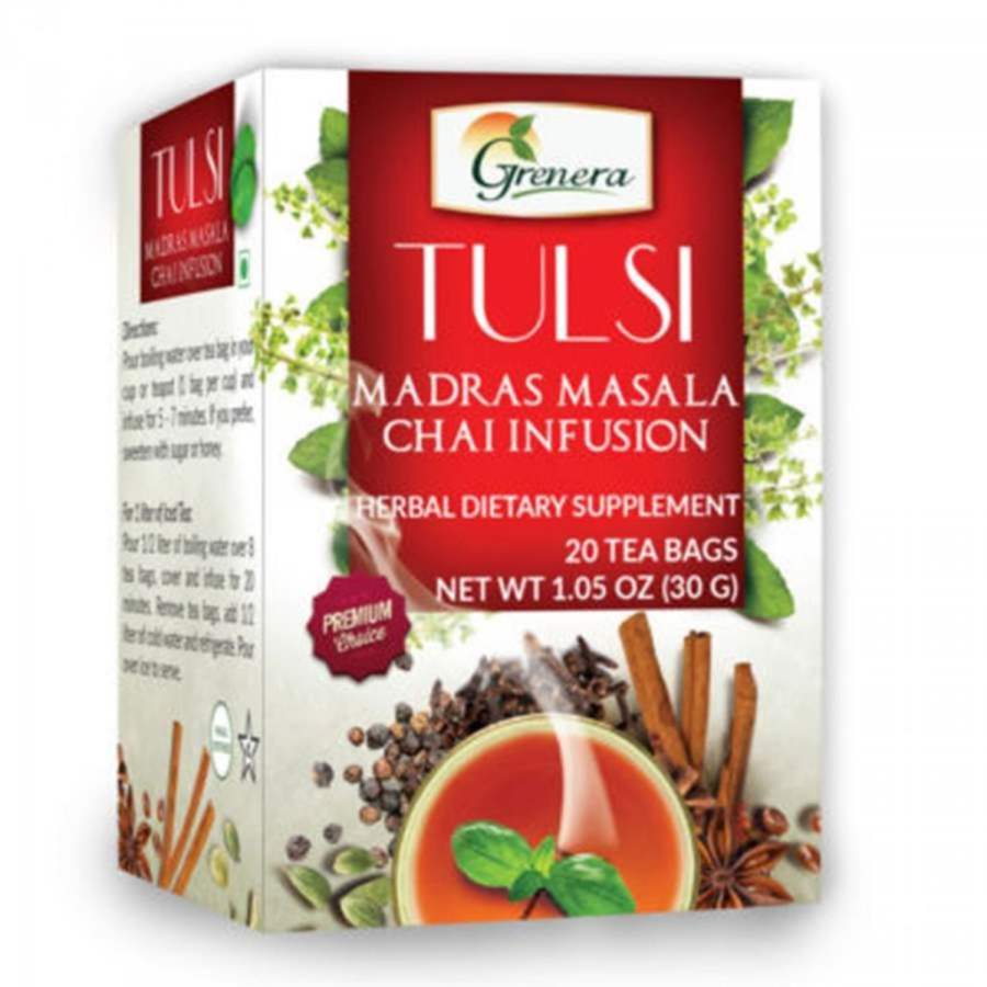 Grenera Tulsi Madras Masala Infusion Tea - 20 Tea Bags