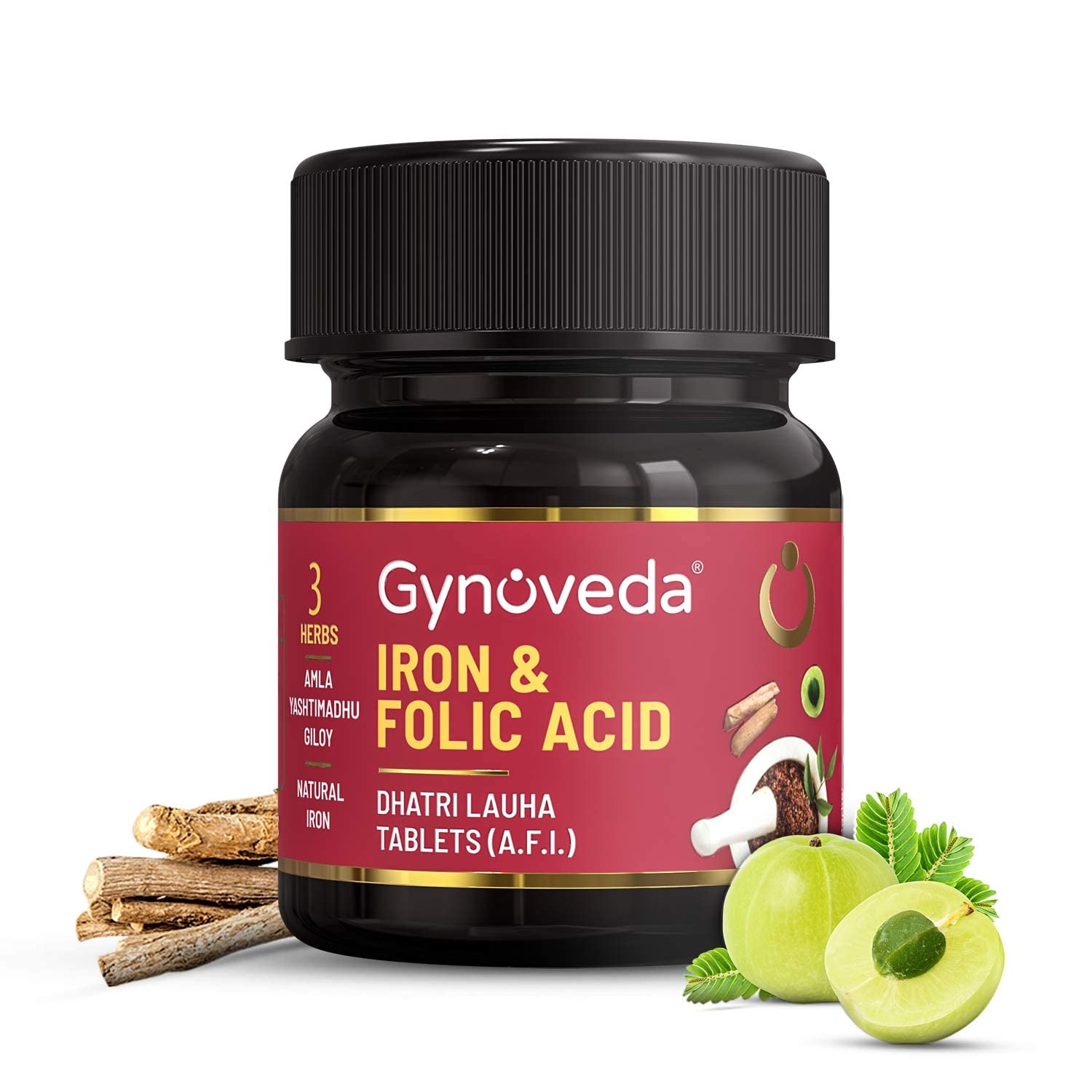 Gynoveda Iron Folic Acid Supplement - 60 Tabs