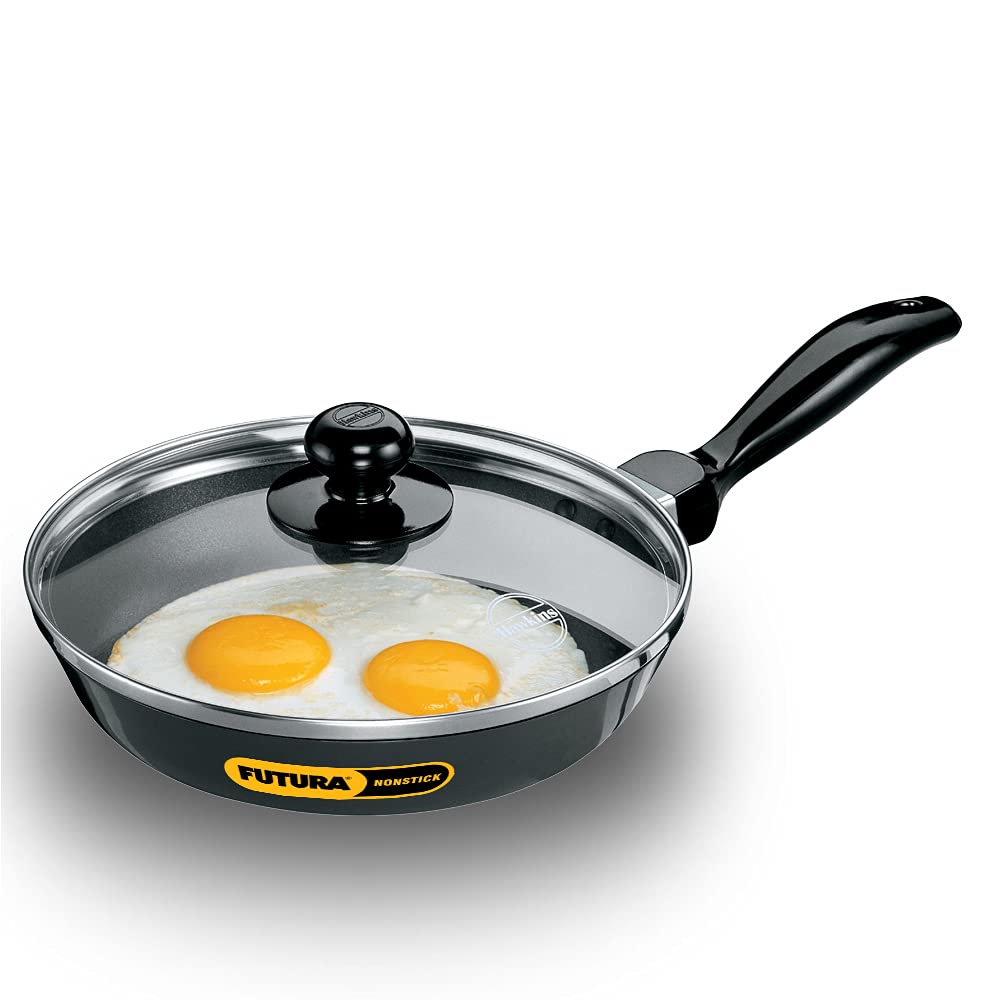 Hawkins Futura Nonstick Frying Pan with Glass Lid - 22 CM