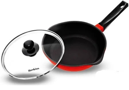 Hawkins Die Cast Frying Pan with Glass Lid - 22 CM