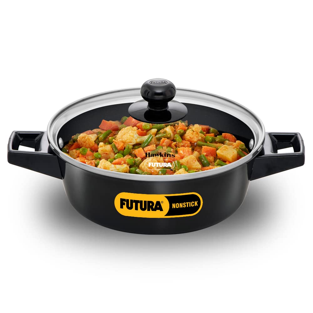 Hawkins Futura Nonstick Cook n Serve Casserole with Glass Lid - 2 L