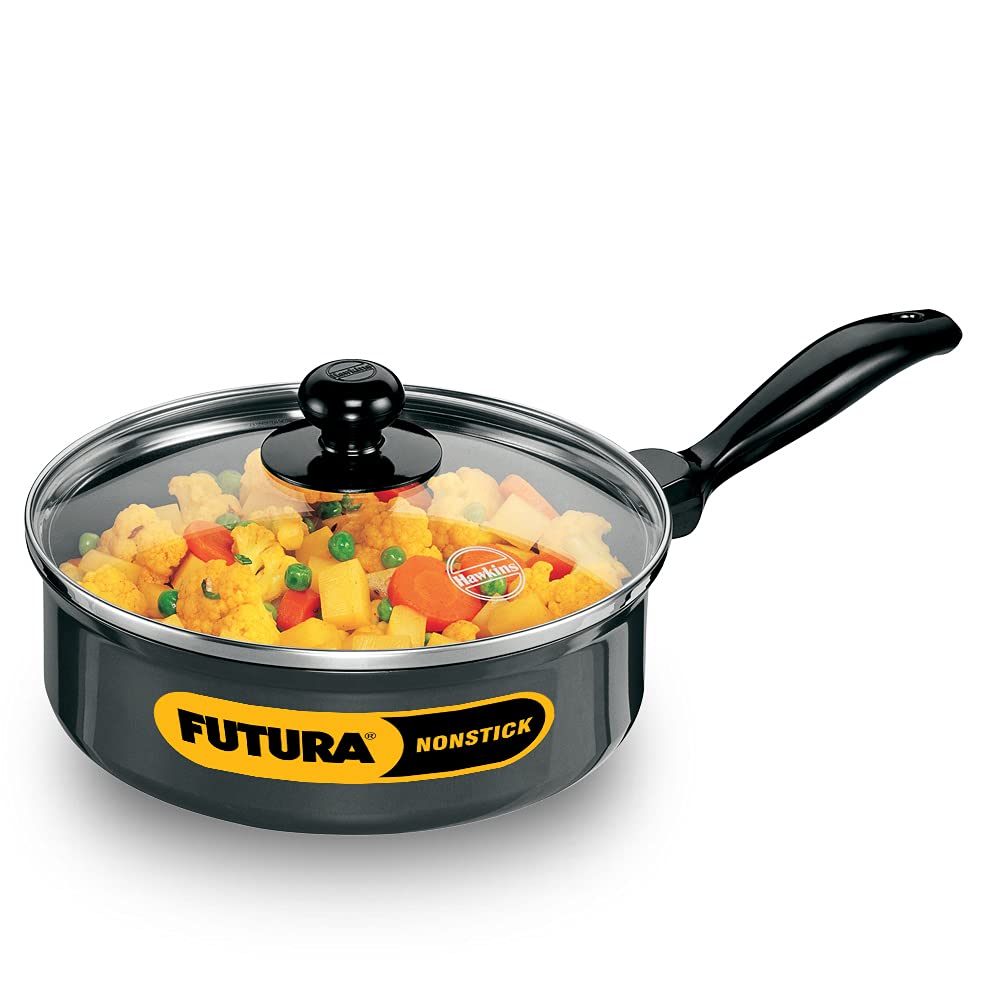 Hawkins Futura Nonstick Curry Pan with Glass Lid - 2 L