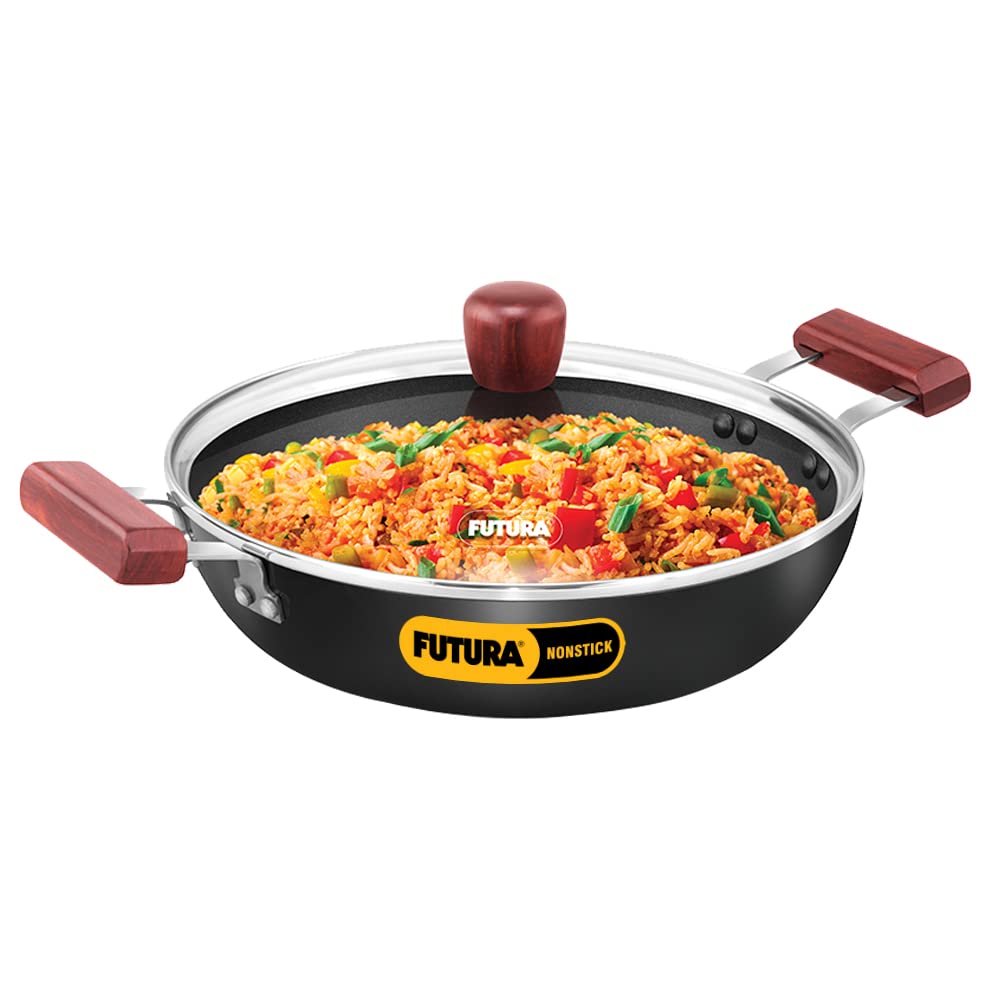 Hawkins Futura Cook n Serve Frying Pan with Glass Lid - 3 L