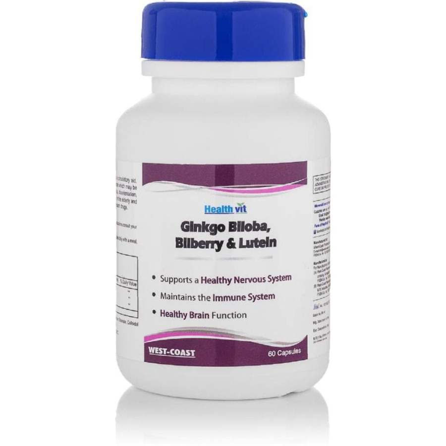 Healthvit Ginkgo Biloba With Bilberry & Lutein - 60 Caps