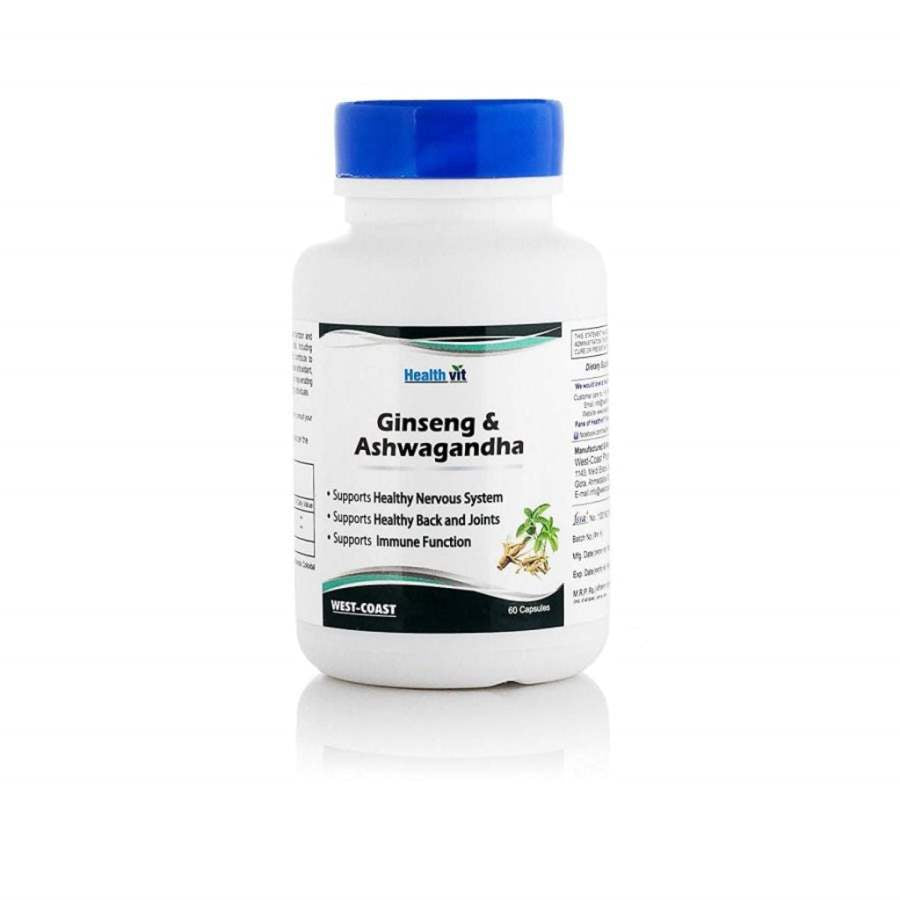 Healthvit Ginseng With Ashwagandha - 60 Caps