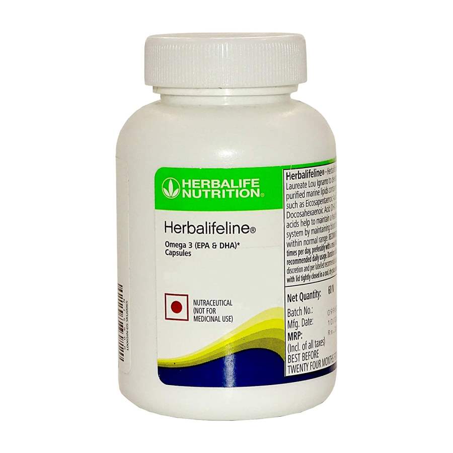 Herbalife Herbalifeline with Omega-3 Fatty Acids, EPA & DHA Capsules - 60 Capsules