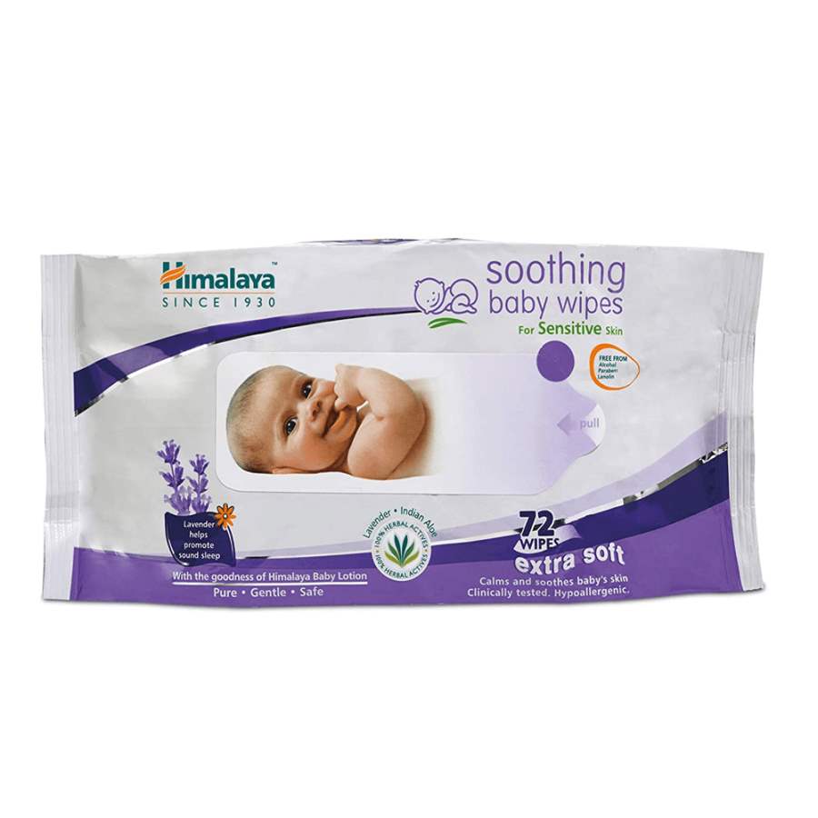 Himalaya Herbals Soothing Baby Wipes - 72 Count