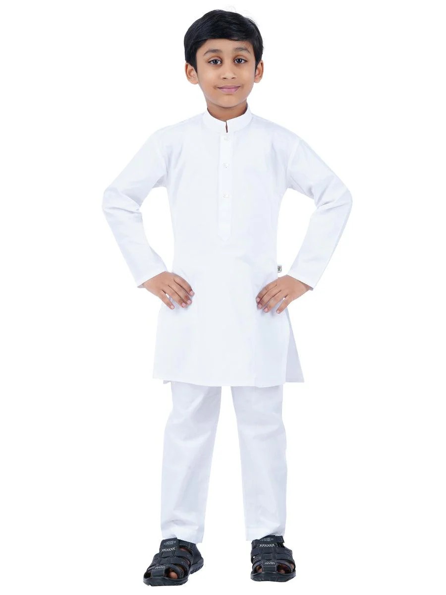 Ramraj Boys Kurta and Pyjama White Set